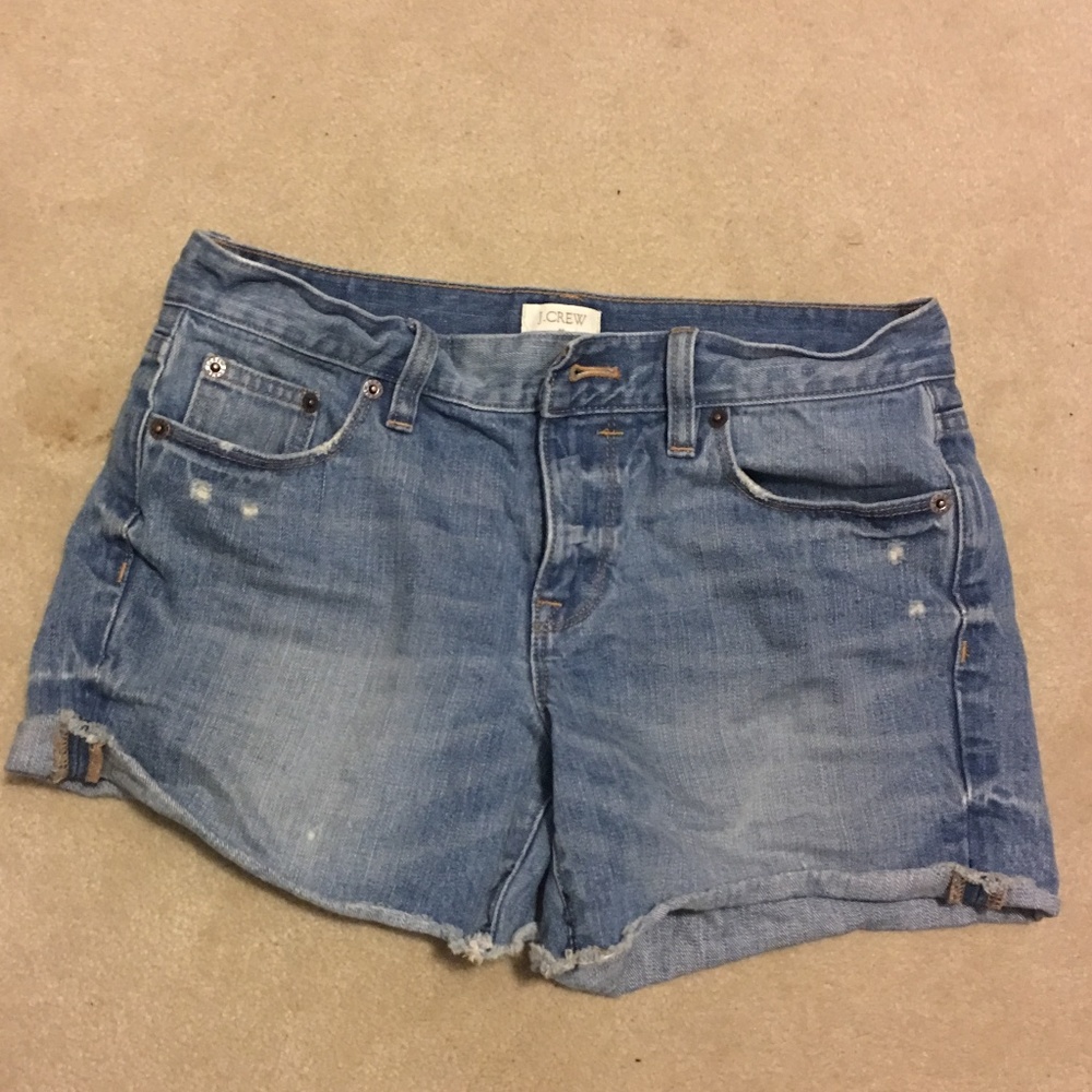 J Crew jean shorts 25 distressed soft